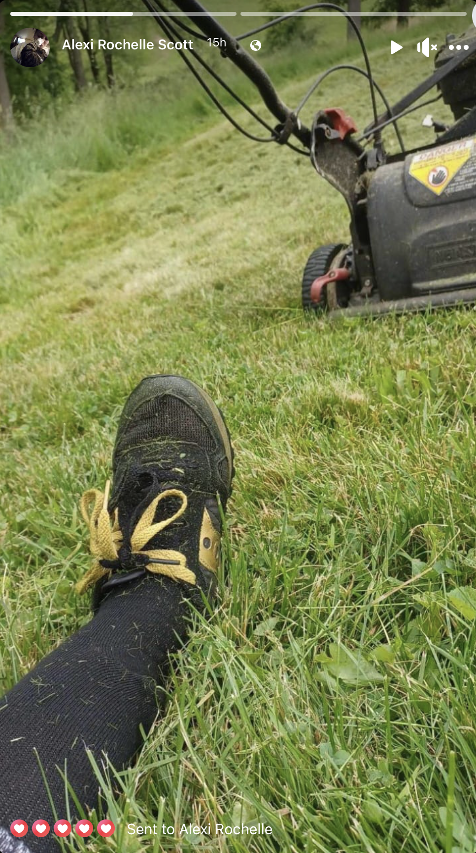 My daughter resting after a hard days work