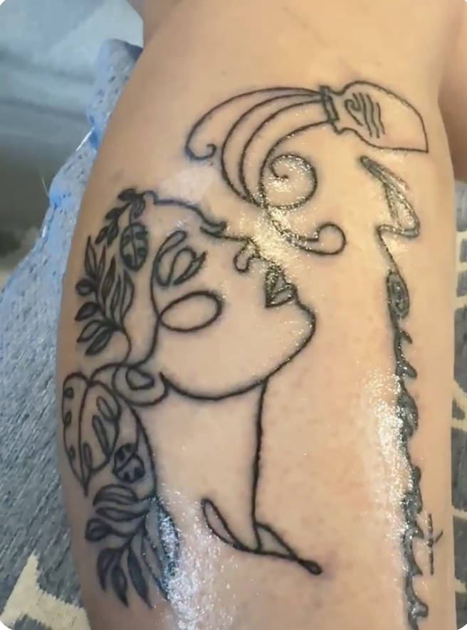 My son picked up art again after all these years…Tattooing.