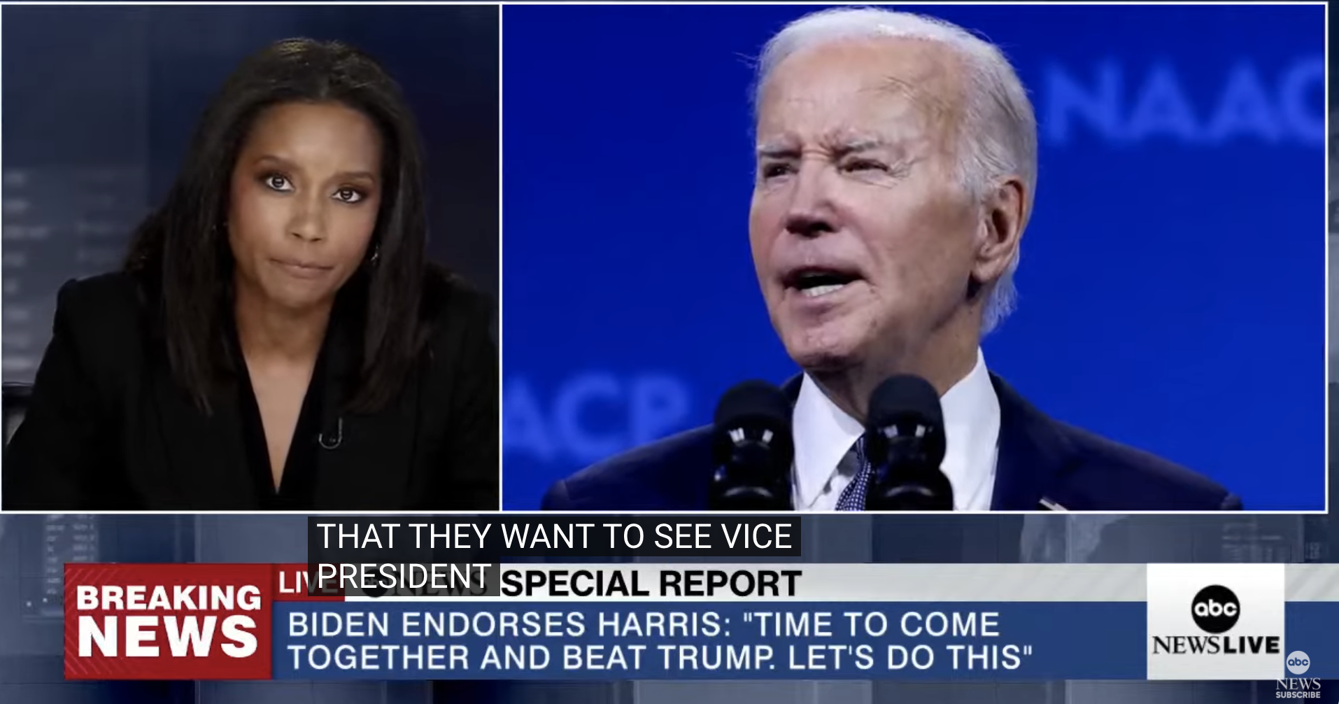 Biden stepping down, endorsing Harris