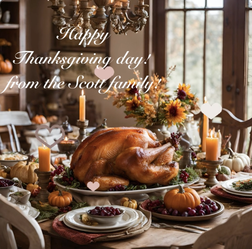 Happy Thanksgiving day! From the Scott family! #Thanksgiving #JesusIsLord