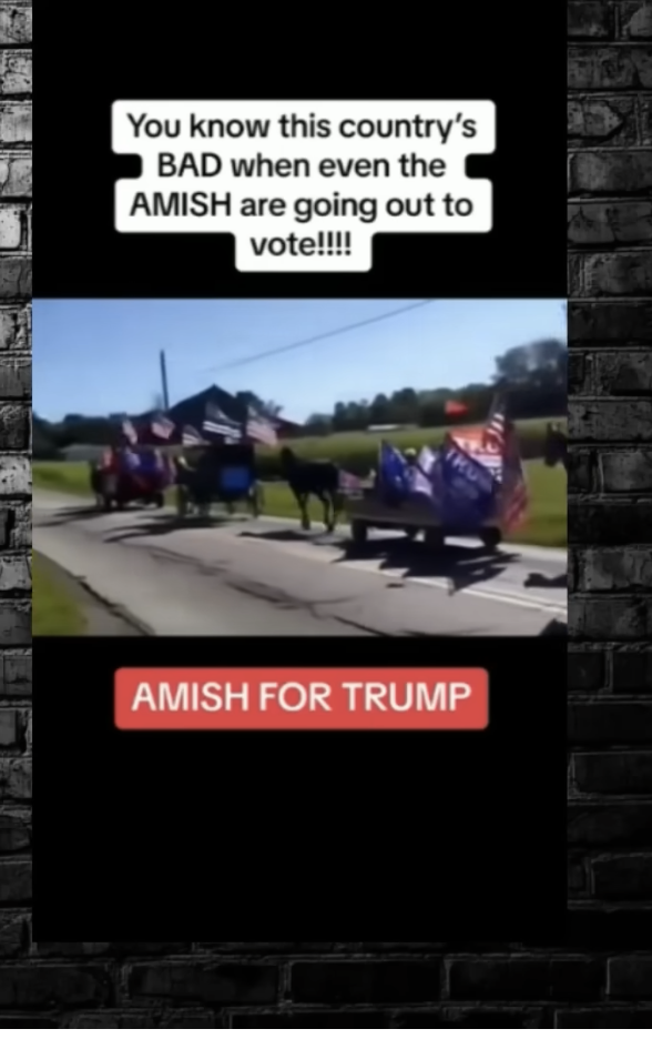 You go Amish!