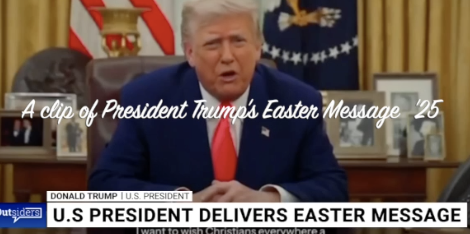 President Trump lifts Jesus and Christianity.