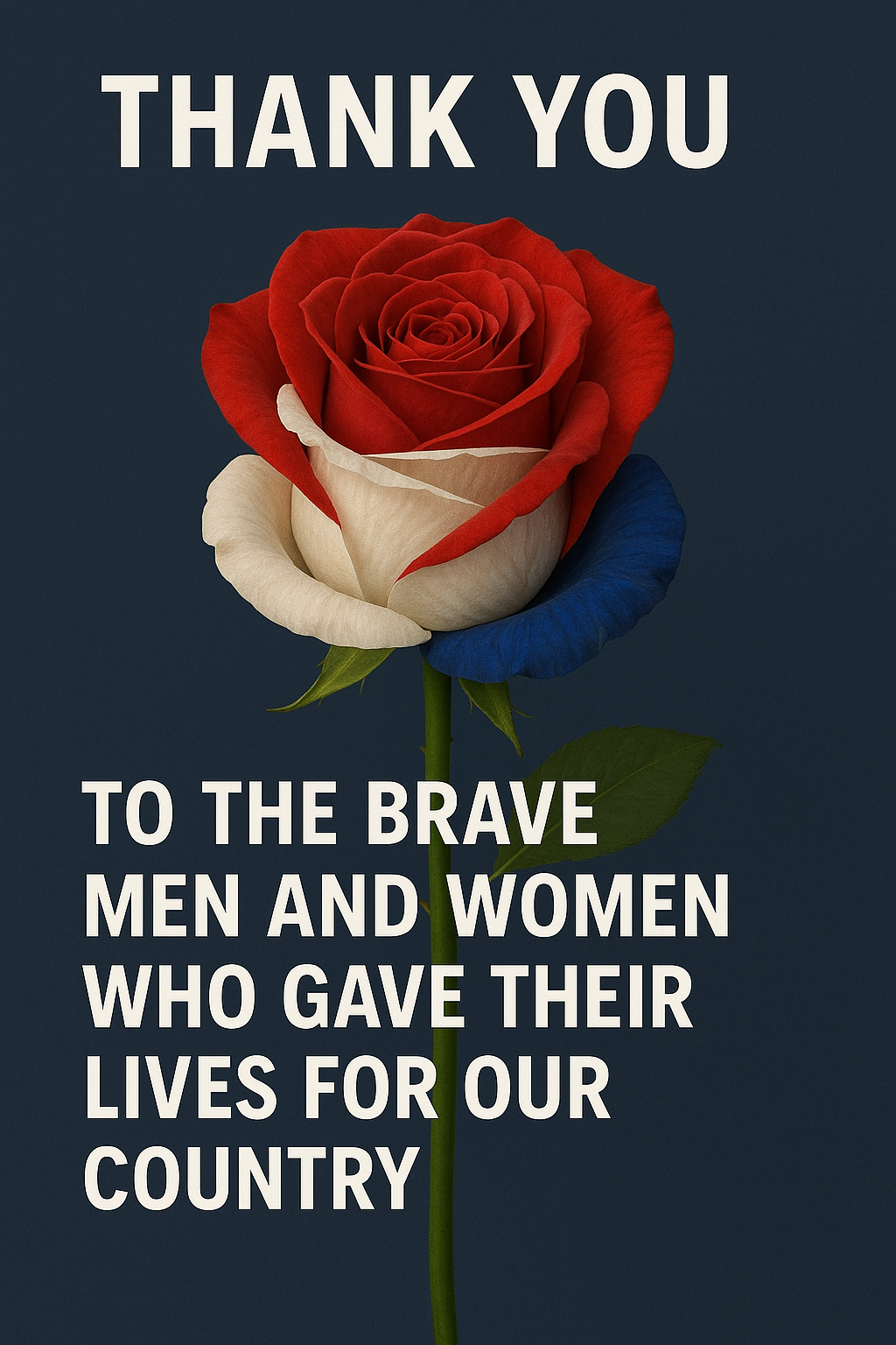 A military thank you of appreciation.