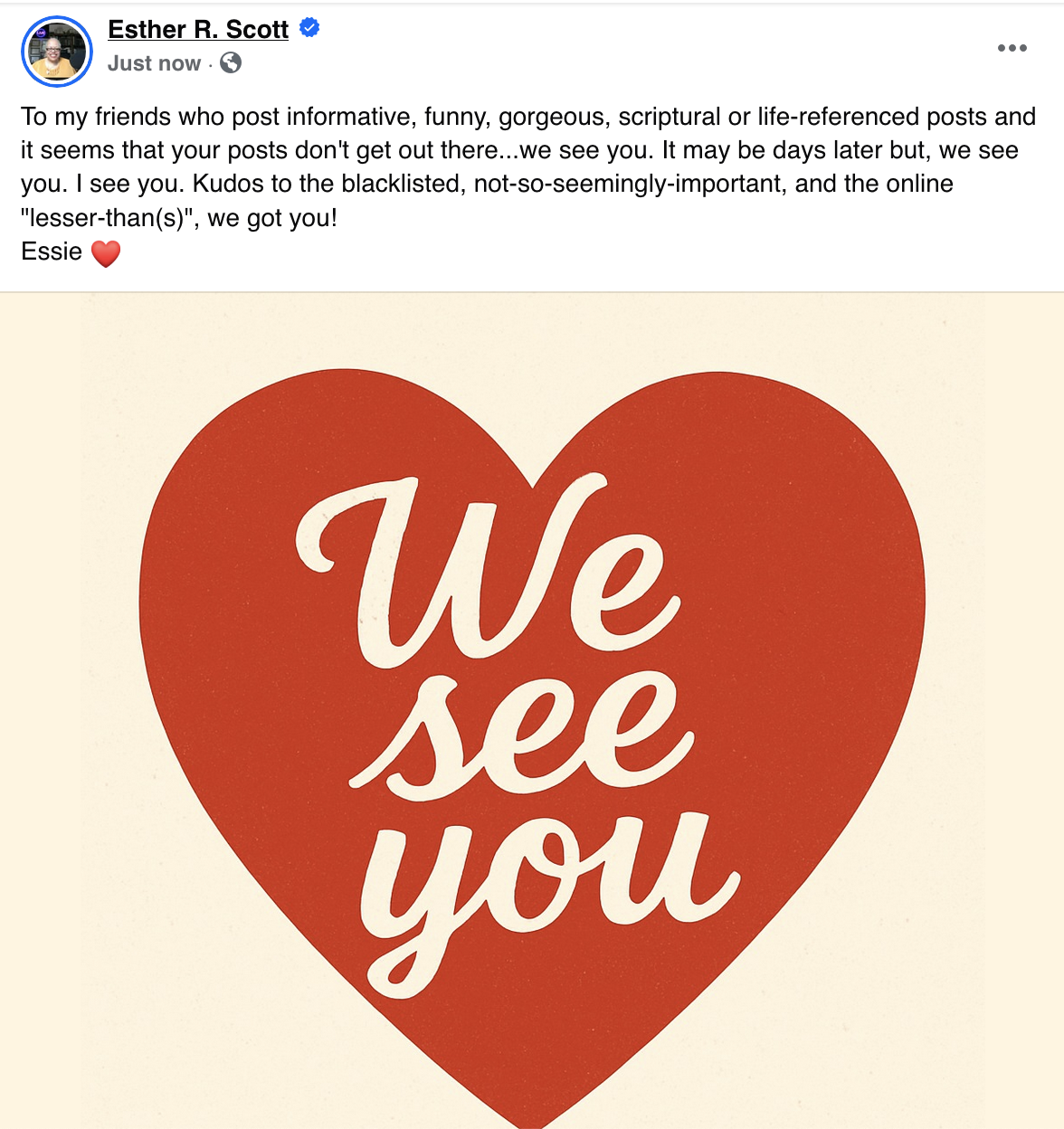 No worries, we see you!