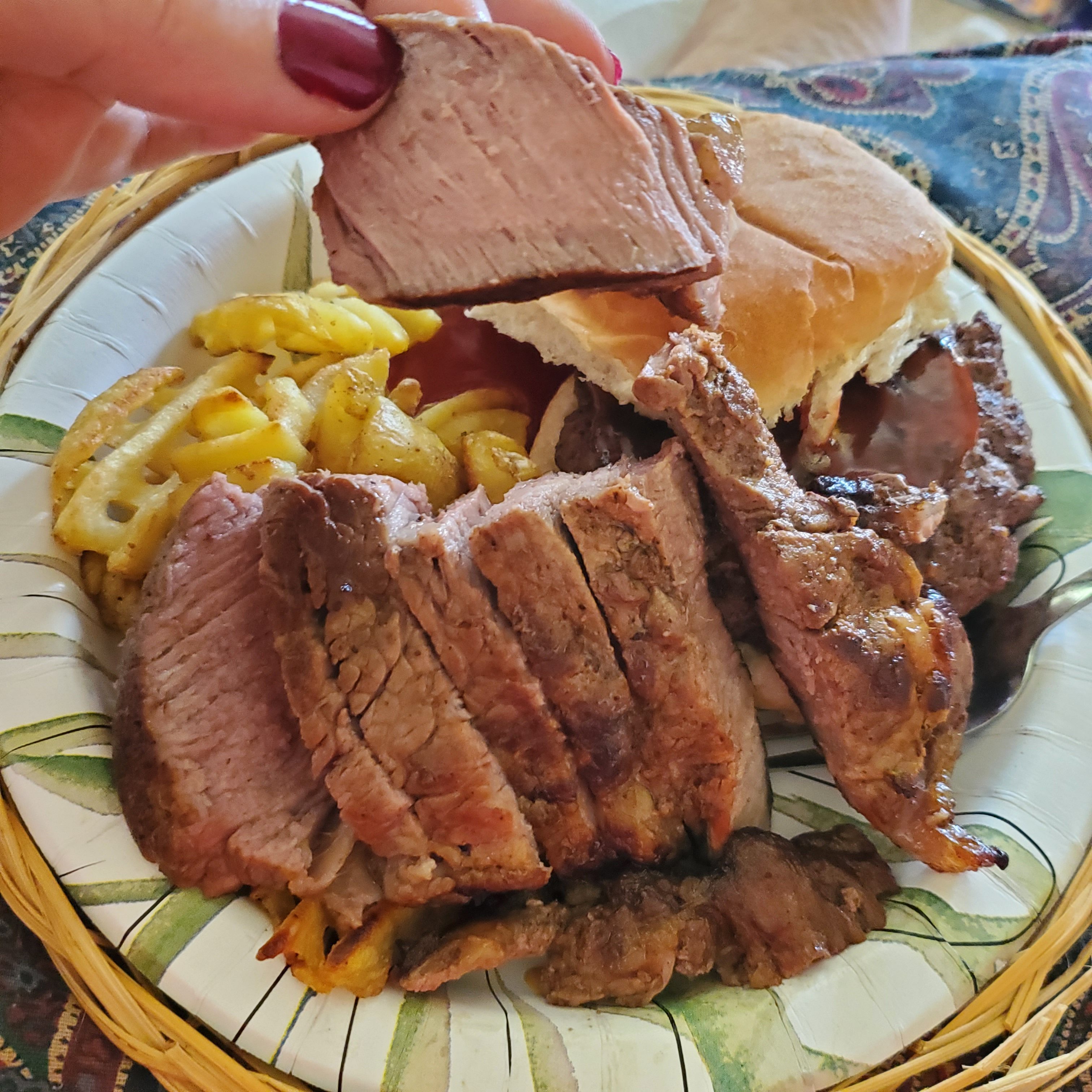 My daughter can burn! (My son made the thick steak. ;) )