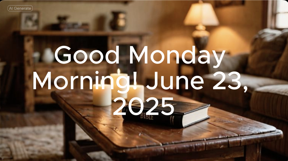 Good Monday Morning! 062325