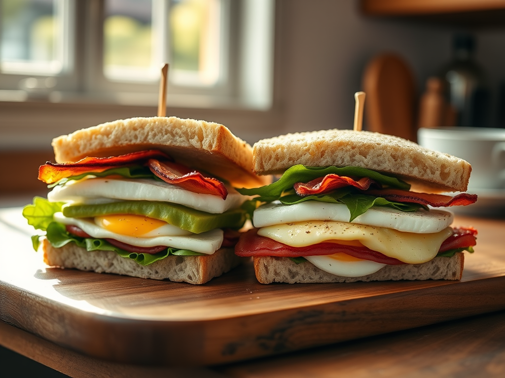 Alexi & Essie’s homemade breakfast sandwiches.