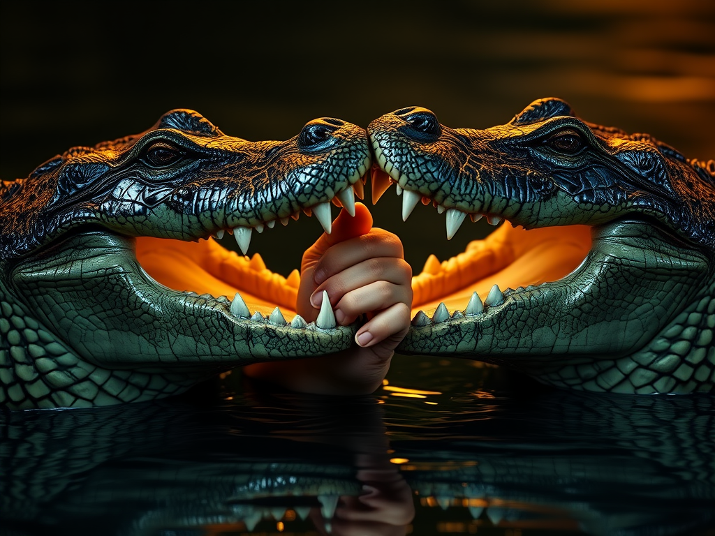 Chat GPT’s rendition of my “2 Crocodiles” dream.