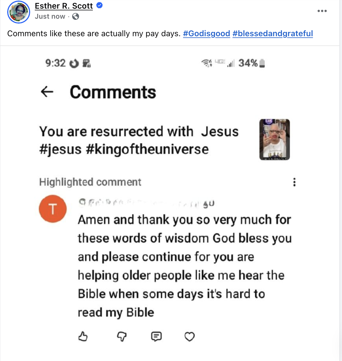 God bless those who encourage me!