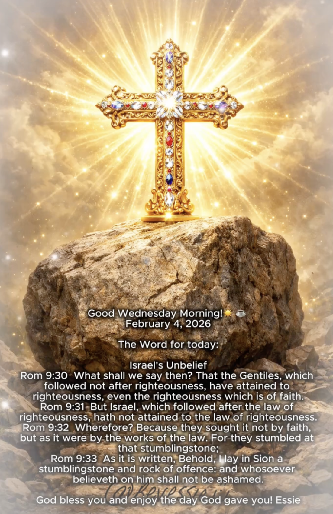 Good Wednesday Morning!☀️ ☕️ February 4, 2026 #jesus #kingoftheuniverse #goodmorning