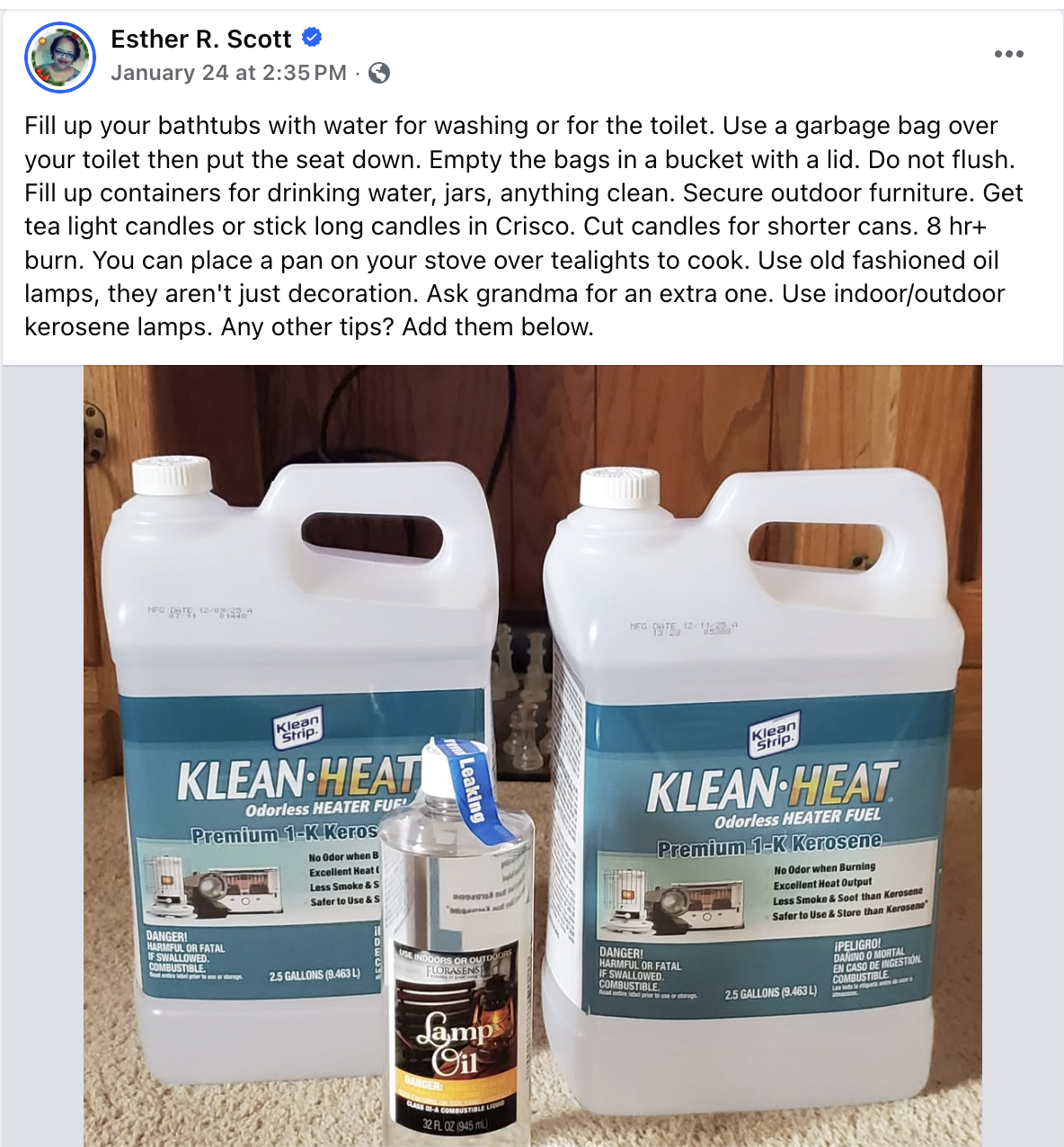 The weather has been strange, but just in case do/due the following…