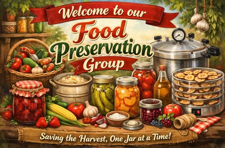 Join my Pressure canning and Waterbath canning FB group!